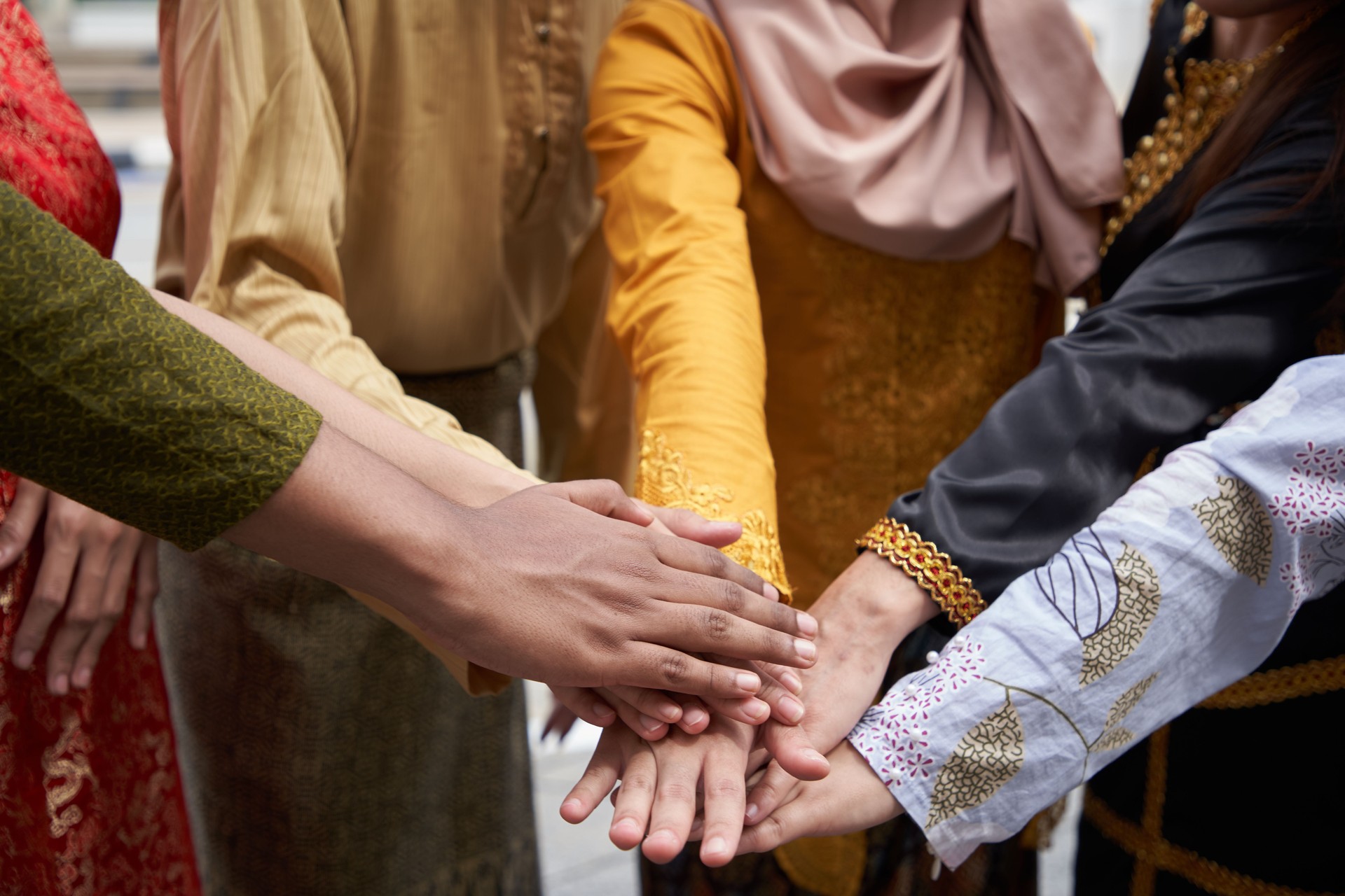 Malaysian ethnic with traditional clothing at Merdeka Square Kuala lumpur